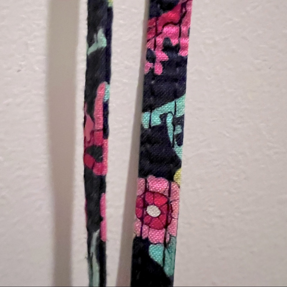 Vera Bradley lanyard BNWOT Navy based with pink and green